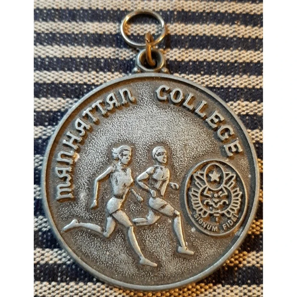 Vintage Manhattan Community College Cross Country Invitational Medal Medallion